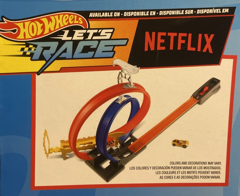 HOT WHEELS NETFLIX LETS RACE ENERGY POWER LOOPS UNASSEMBLED TRACK SET 1 ...