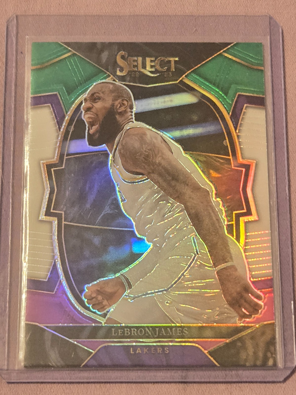 2022-23 Panini Select - Concourse LeBron James #26 Green White Purple Prizm