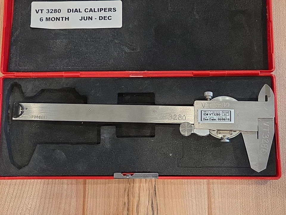 SPI 6” Dial Caliper Shockproof Stainless Hardened Machinists Tool - Image 4 of 4