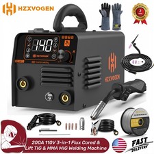 200A Gasless MIG Welder Flux MIG/Lift TIG/MMA Inverter IGBT Welder &TIG Torch US
