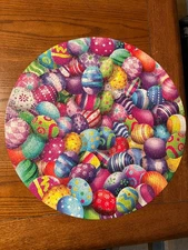 Sunsout Easter Eggs Lori Schory Round jigsaw puzzle 19.5" 500 pc easter