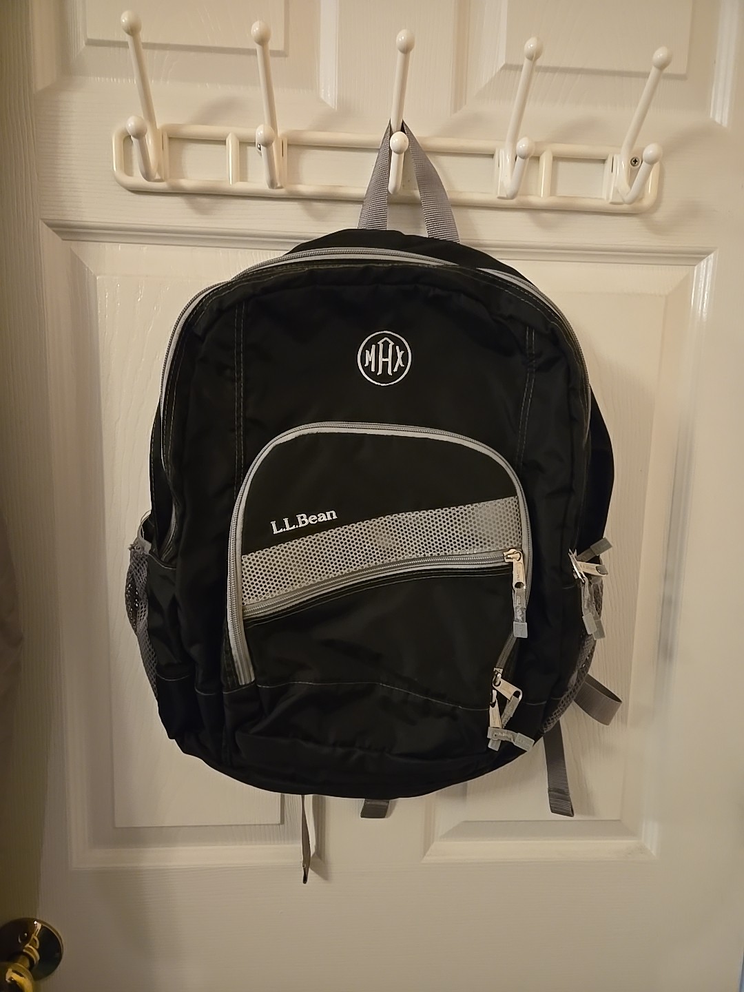 LL Bean Black Gray Backpack - image 1