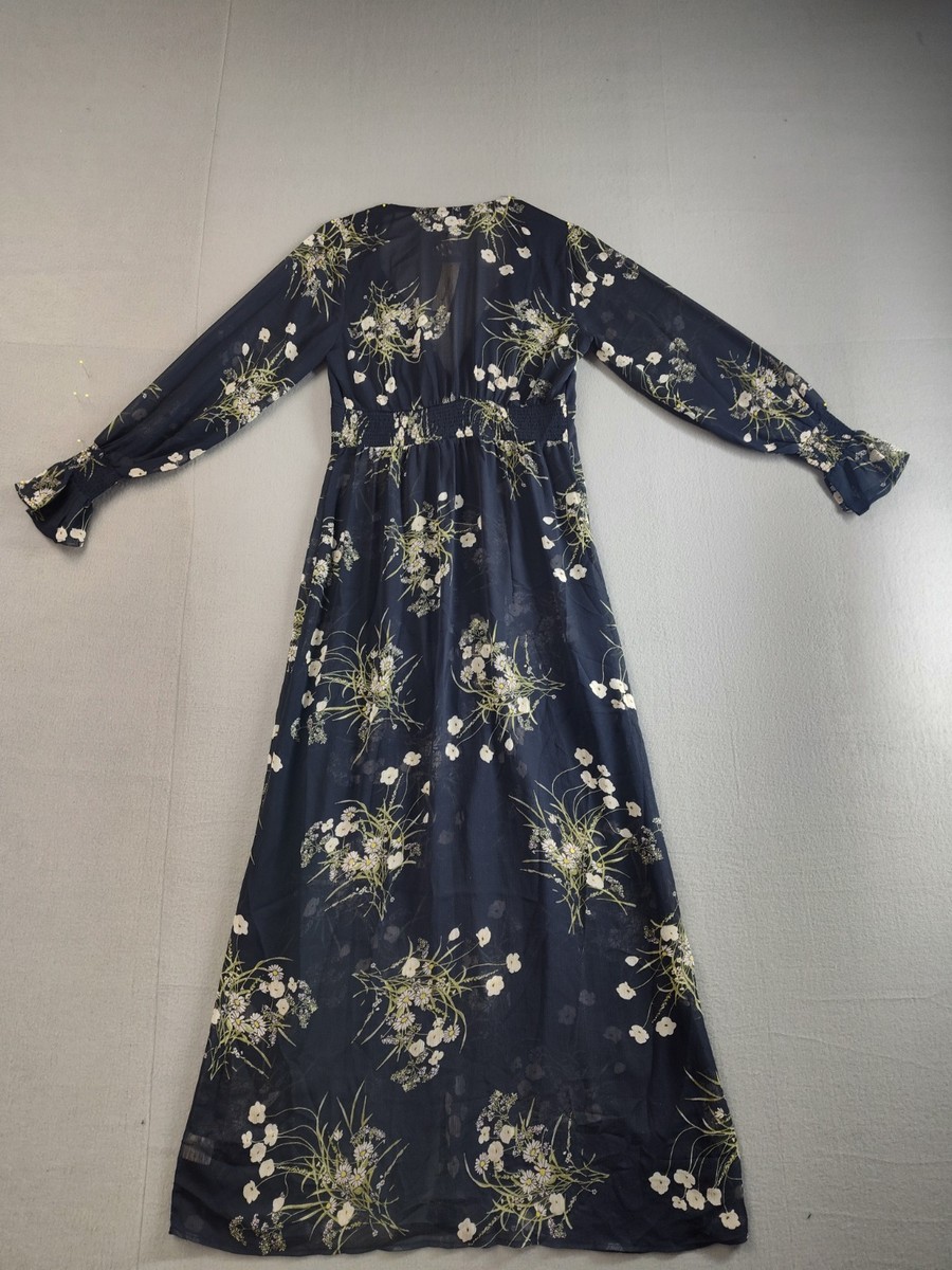 blue dress wedding guest Dusty Blue Ruffle Midi Dress - Wedding Guest Dress main image 1
