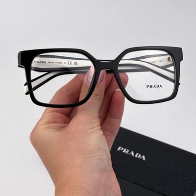 NEW PRADA PRB03V 16K1O1 EYEGLASSES WOMEN BLACK EYEWEAR VPR B03 16K1O1 PR B03V Prada Glasses 16K1O1 Black - eye-oo.com main image 4