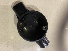 5 X 25mm Plastic Conduit Through Box Black