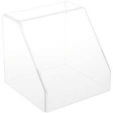 Plymor Clear Acrylic Slanted Front Display Case with No Base, 6" x 6" x 6"