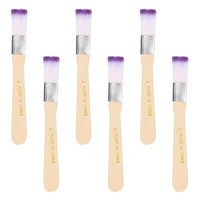 6 Pcs Pinselset, 5.2 Cm Nylonborsten Flachpinsel FüR #1 Lila/Weiß