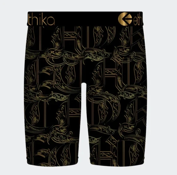 Cueca Boxer Ethika Staple Bomber Delux Lux MLUS3541_020 PRETA/DOURADA MÉDIA NOVA - Imagem 2 de 3