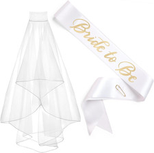 Bachelorette Party Sash  Veil - Bride to Be  Bachelorette Party Decorations Ki