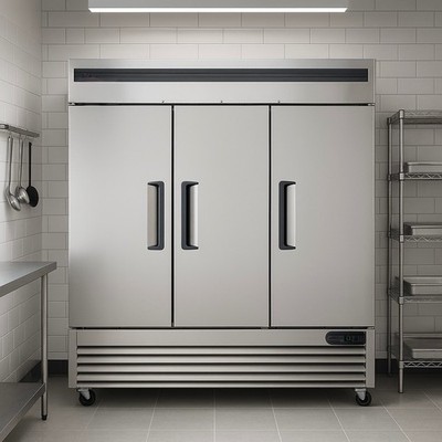 Migali C-3RB-HC Commercial 81''  Three Door Refrigerator Reach In FREE SHIPPING