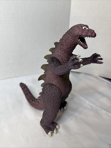 Vintage 80er Godzilla Dor Mei Haifischflosse Stil 9" Spielzeugfigur lila pink imperial - Bild 2 von 16