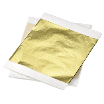 Gold Leaf Foil Sheet, Golden Leaf Papers, 5.5 x 5.5inch Pack of 100