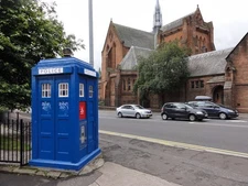Photo A2 Police call box Glasgow Historic Police call box now with a mod c2013