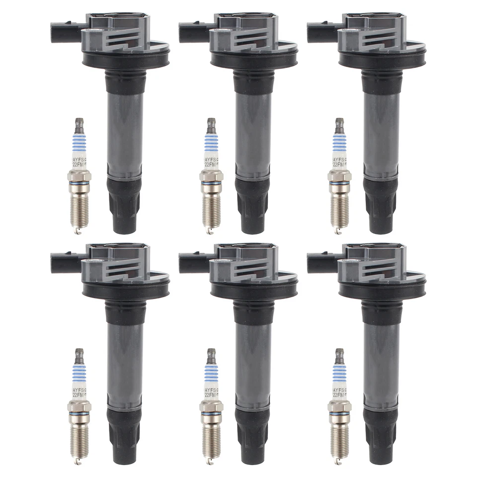 6x Bobina de encendido y bujía para Ford Transit-250 Transit-350 HD 2015-2018 3,7 L Foto 3 de 4