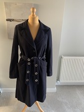 Baum Und Pferdgarten 100% Wool Trench Style Coat Navy Eu. 38 U.k. 10/12