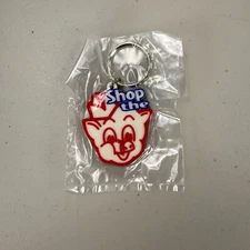 New Vintage Piggly Wiggly Keychain Shop the Pig Mascot Advertising NIP NOS