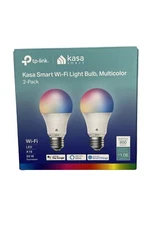 TP Link KL Kasa Smart Wi-Fi LED Light Bulbs Multicolor 2-Pack 800 Lumens﻿ Q2