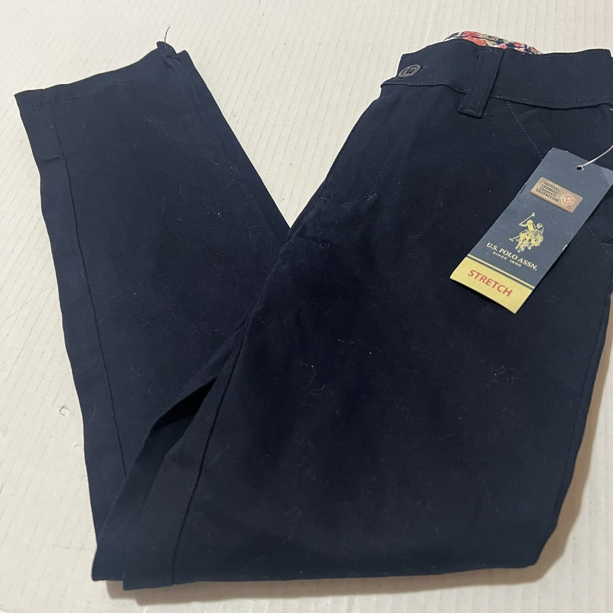US Polo Assn Kids School Uniform Pants Size 6X Dark Navy Blue