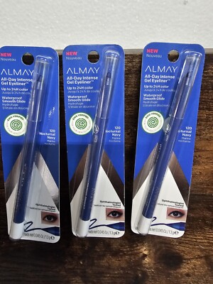 Almay All-Day Intense Gel Eyeliner #120 Nocturnal Navy Lot Of 3~New~SEALED!