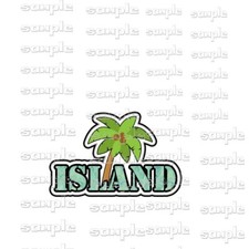 Disney Island Title qqby Premade Scrapbook Page Paper Piece die cut