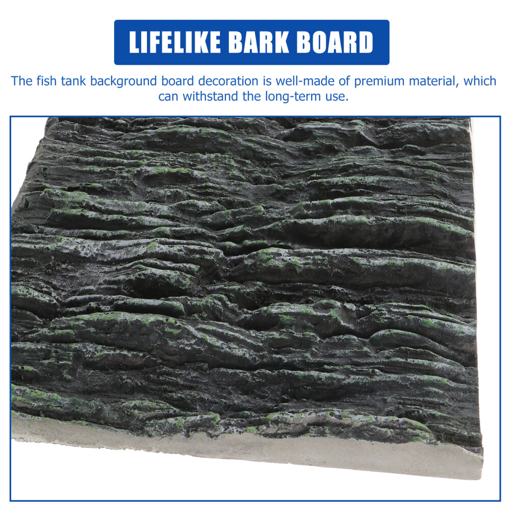 2 Pcs Fish Tank Background Board Foam Reptile Terrariums Reptiles Bark