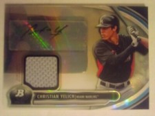 2013 Bowman Platinum Christian Yelich Relic #AR-CY Rookie Jersey Patch Auto RPA 