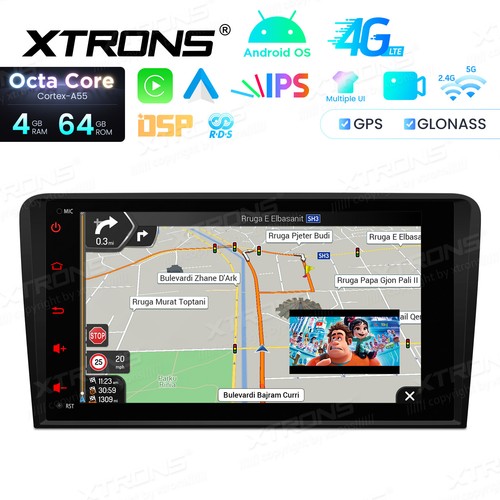 XTRONS 8" IPS Octa Core Android 14 Autoradio GPS Navi WiFi 64G 4G für AUDI A3 S3 - Bild 9 von 18
