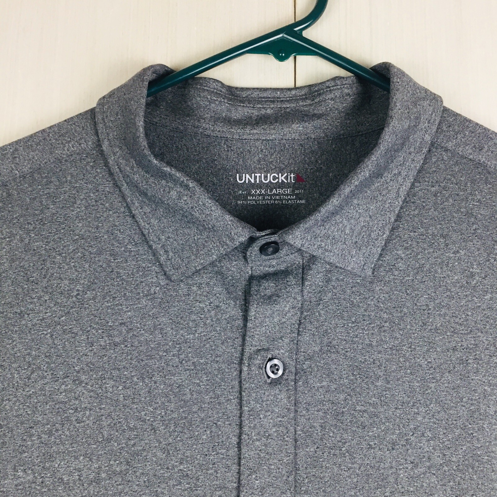 UNTUCKit Men PERF TEE BD Gray Solid Long Sleeve B… - image 3