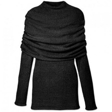 Athleta Black Cozy Cocoon Cowl Neck Travel Sweater 709850 NEW XXS 2XS