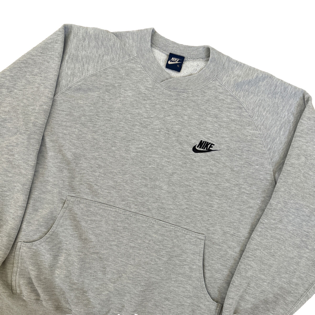 VTG 80s Nike Crewneck Sweatshirt Gray XL Kangaroo Pocket VTG 80s Nike Crewneck Sweatshirt Gray XL Kangaroo Pocket