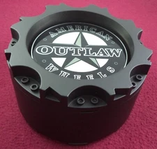 American Outlaw Wheels Flat Black Custom Wheel Center Cap # BC-895B (1) USED