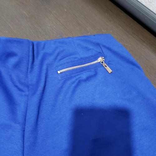 MINE Blue Shorts Gold Metal Accent Junior/ women's L - Picture 3 of 8