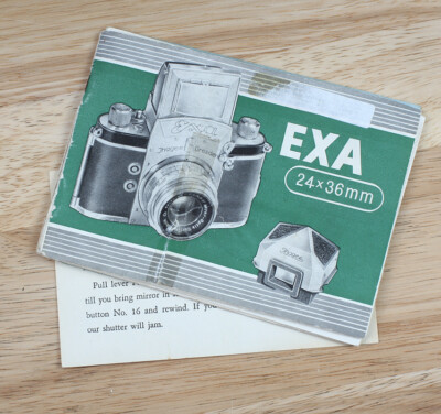 は IHAGEE EXA INSTRUCTION BOOK, COVER TORN AND TAPED/196372 | eBay