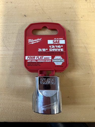 Milwaukee 45-34-9069 3/8 Drive 13/16 SAE 6-Point Socket Shallow - Zdjęcie 2 z 5