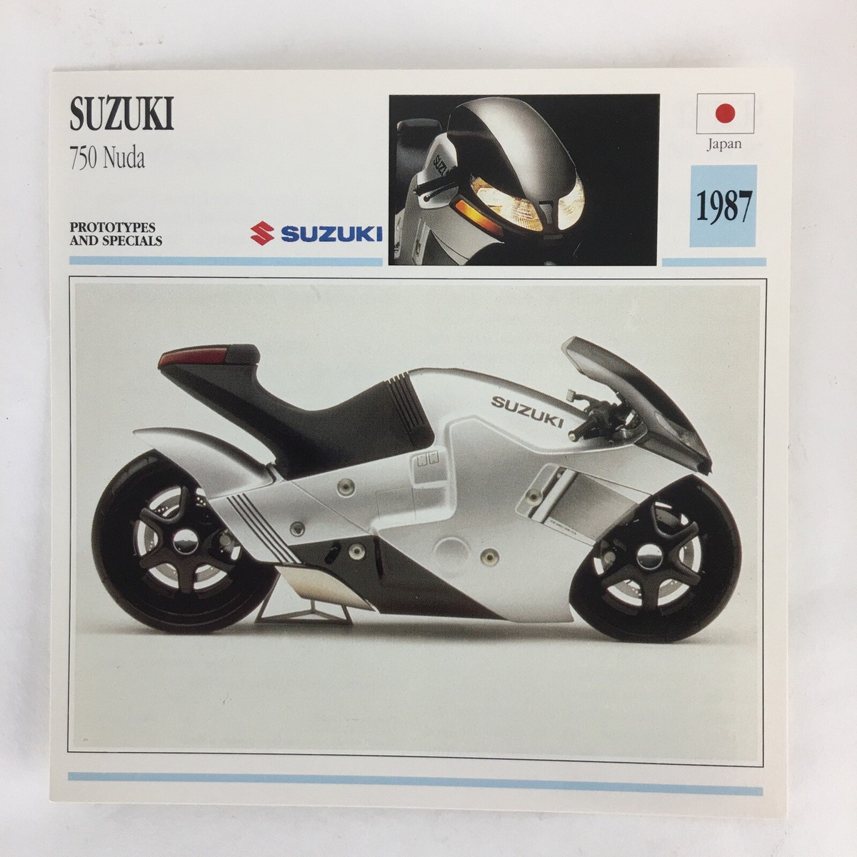 Suzuki 750 Nuda - 1987 Spec Sheet Info Card | eBay