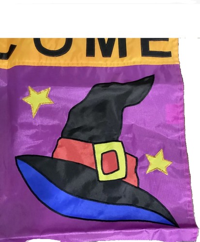 Halloween Hausflagge, Willkommen. 28”x40” Zweiseitiges Nylon Jetmax Int. - Bild 6 von 8