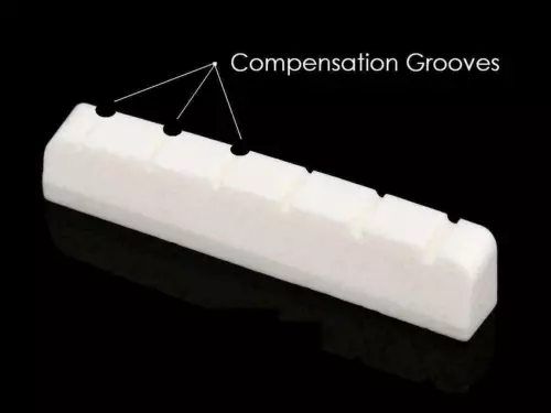 MusicianAtHeart COMPENSATED Bone Nut GIBSON Guitar Les Paul, SG & more REAL BONE