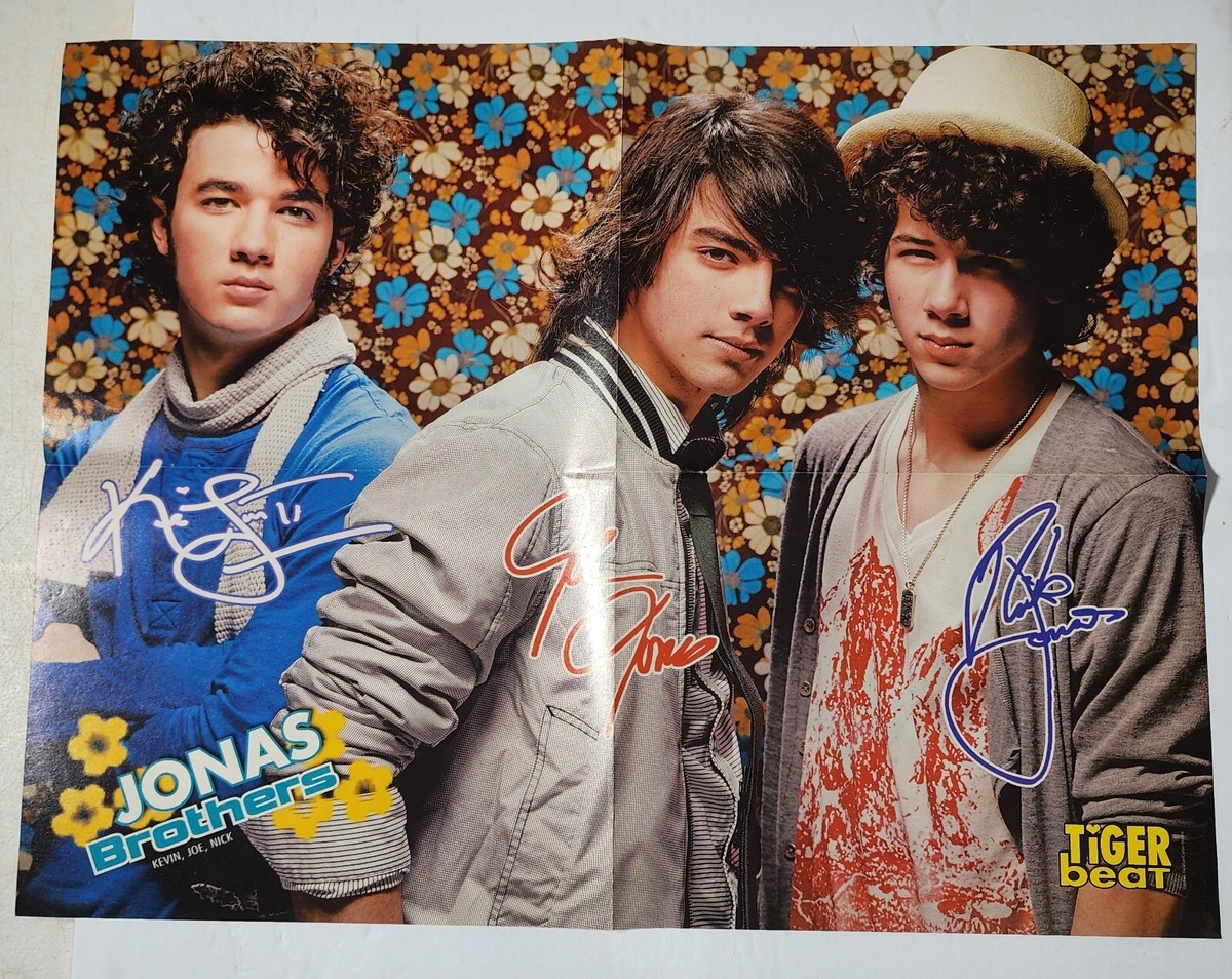 Kevin Jonas Brothers Nick Joe double-sided vintage Poster clipping