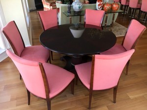 Barbara barry baker furniture 7 piece round dining room set table ... Barbara barry dining room set