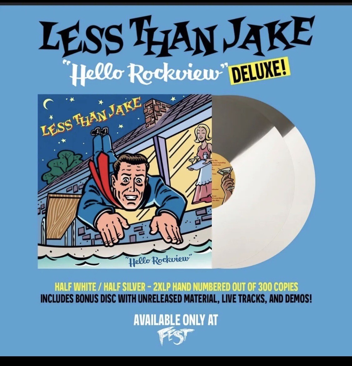 less than jake - Hello Rockview Deluxe Vinyl Rare Fest Variant LE of 300!