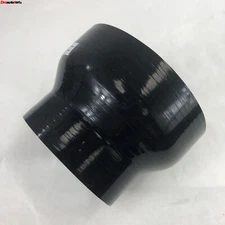 (one)Black 3" to 4" Silicone Straight Reducer Coupler Turbo Intercooler Kits