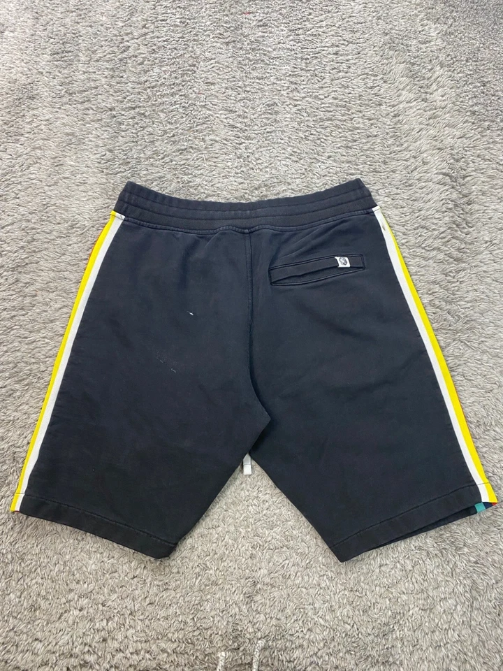 Shorts masculino Billionaire Boys Club grande preto listra lateral lounge bolso com zíper - Imagem 2 de 4