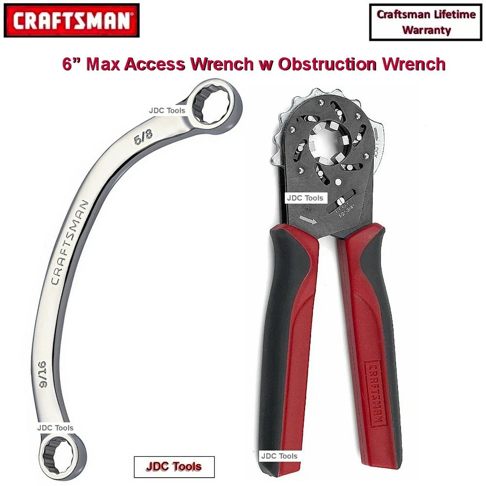 Craftsman 6 inch MAX Axess Wrench with Obstruction Wrench 2 eBay