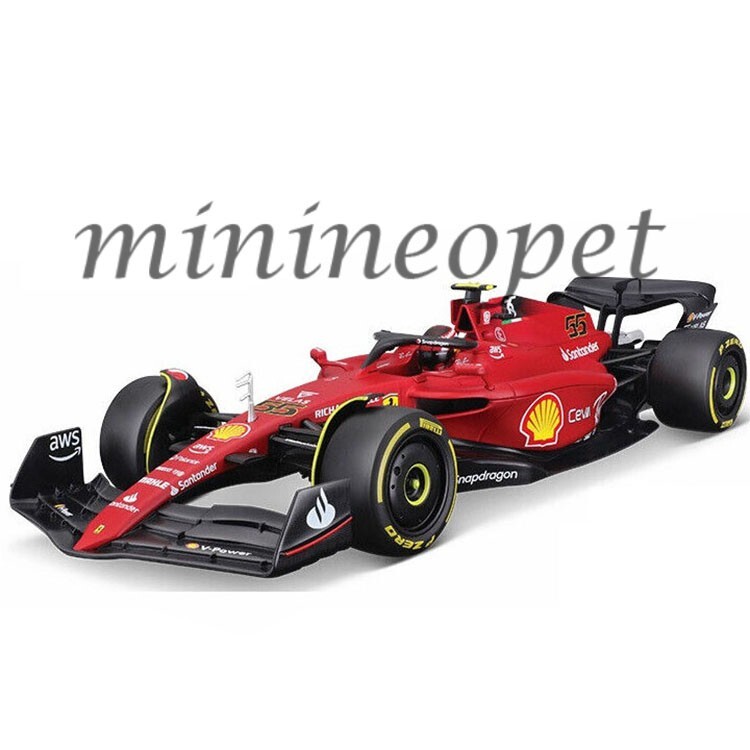 BBURAGO FORMULA F 1 FERRARI RACING F1-75 2022 1/18 CARLOS SAINZ #55 18-16811 CS