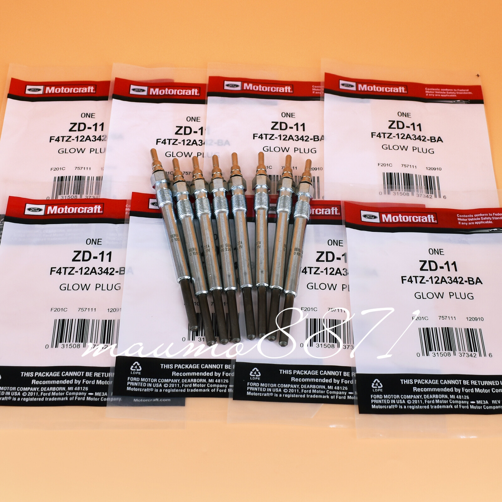 8PCS F4TZ12A342BA ZD11 For Ford F250 F350 7.3L Motorcraft ZD11 Glow