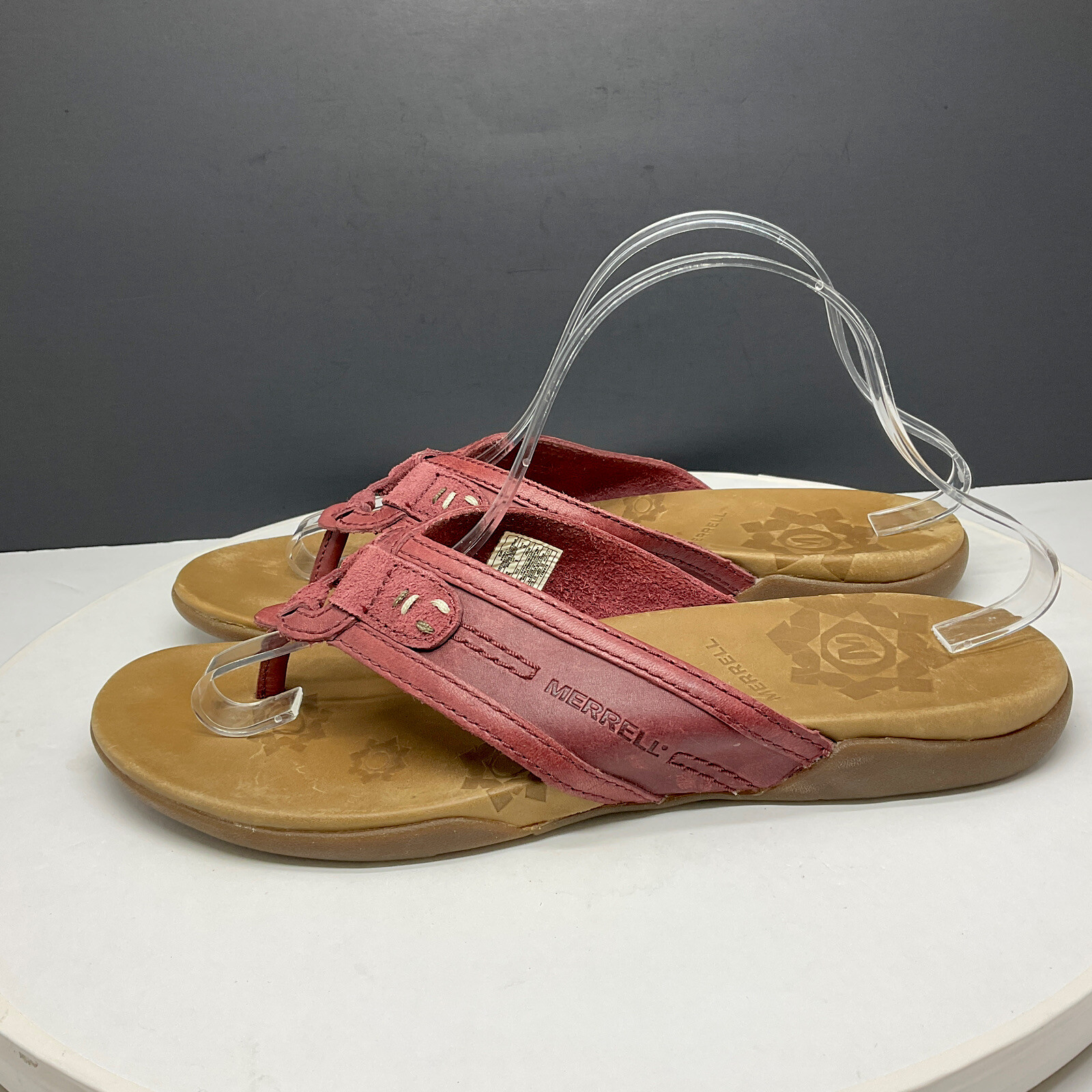 Merrell Parva sandali donna 11 infradito porta rosso pelle infradito perizoma