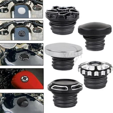 Vented Gas Cap Fuel Oil Tank Cover Aluminum For Harley Softail  Dyna Touring XL