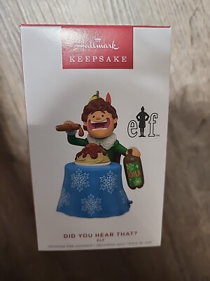 Hallmark 2023 Elf Movie DID YOU HEAR THAT? Ornament Eating Spaghetti Cola Burp! 