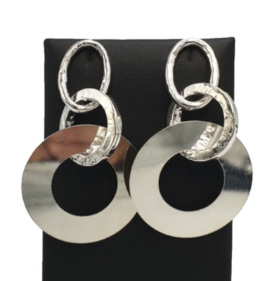 Cybche Vintage Grande Cerchio Orecchini Argento Sottile Cerchio Grande Rotonda Orecchini Penzoloni Dichiarazione Minimalista Geometria Vuoto Tondo Borchie Gioielli Per Le Donne