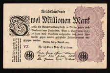German Reichbanknote  1923 2000000 Mark   103a  F